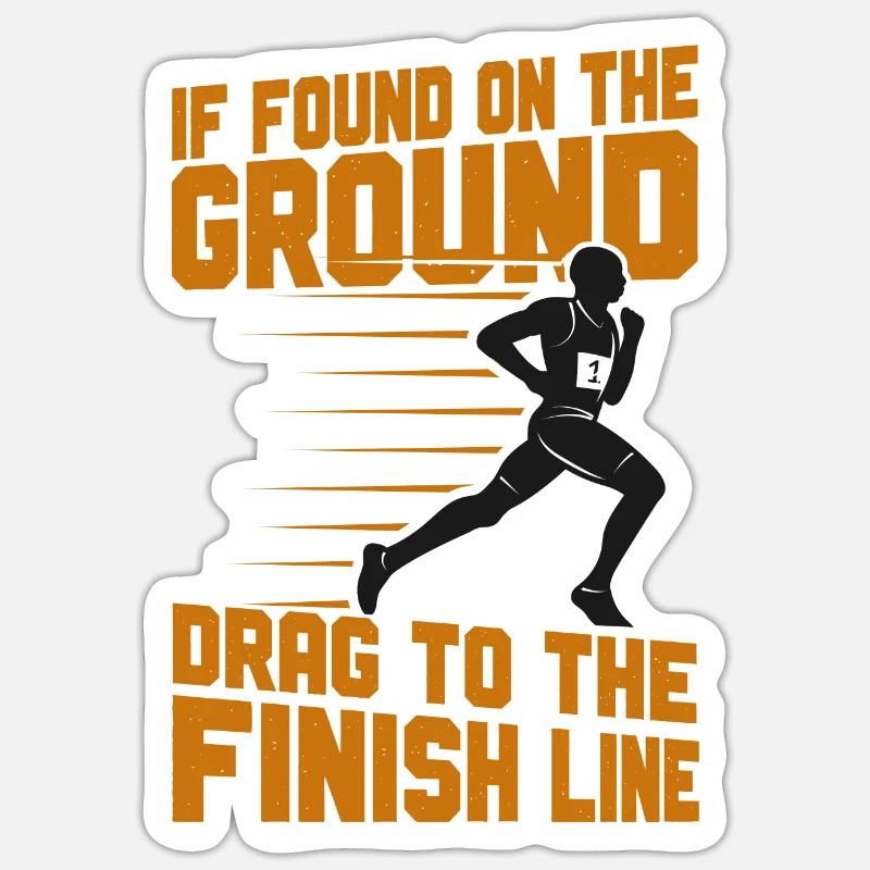 Running Runner Semi-Marathon - Sticker taille S (10 x 10 cm) - blanc mat