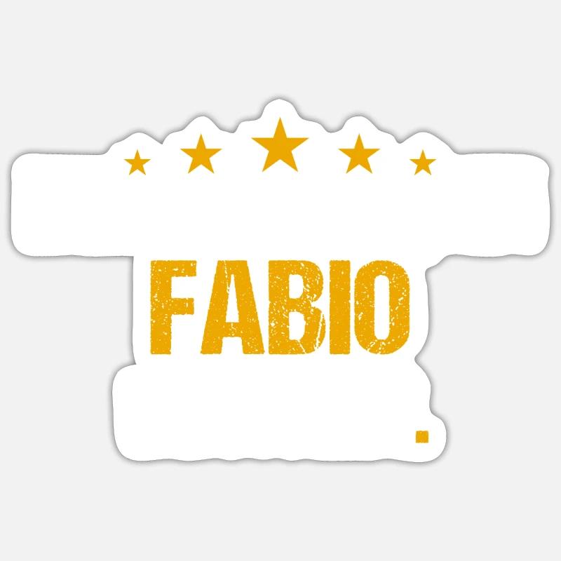 Lass das mal den Fabio machen Name - Sticker Größe S (10 x 10 cm) - Mattweiß