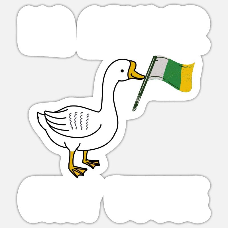 No Gender Only Goose, Funny Nonbinary, Non Binary Sticker Größe S (10 x 10 cm)