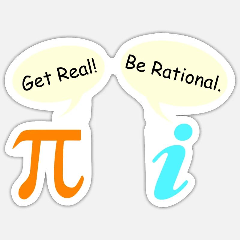 Math Saying Complex Number Pie get real Sticker size S (10 x 10 cm)