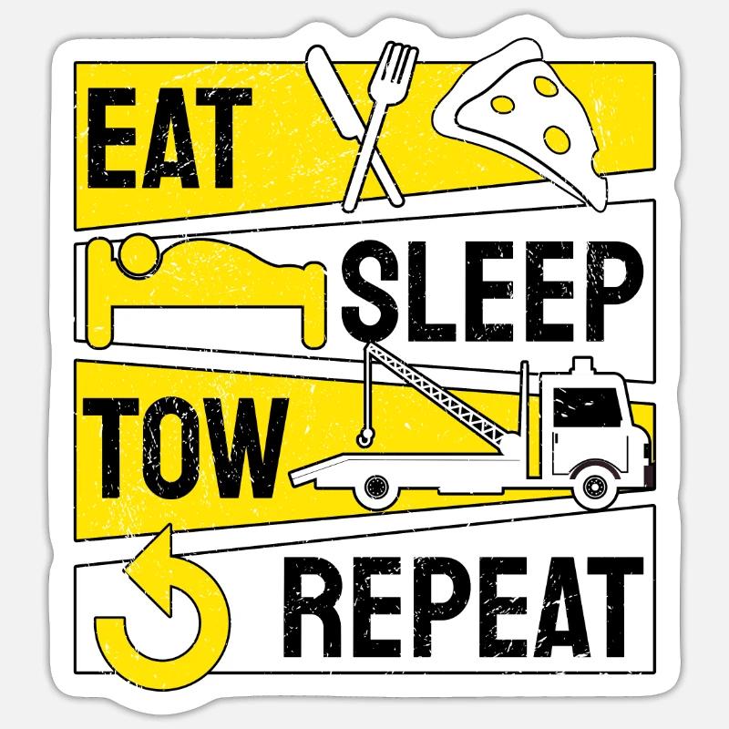 Abschlepper Abschleppdienst Abschleppwagenfahrer Sticker Größe S (10 x 10 cm)