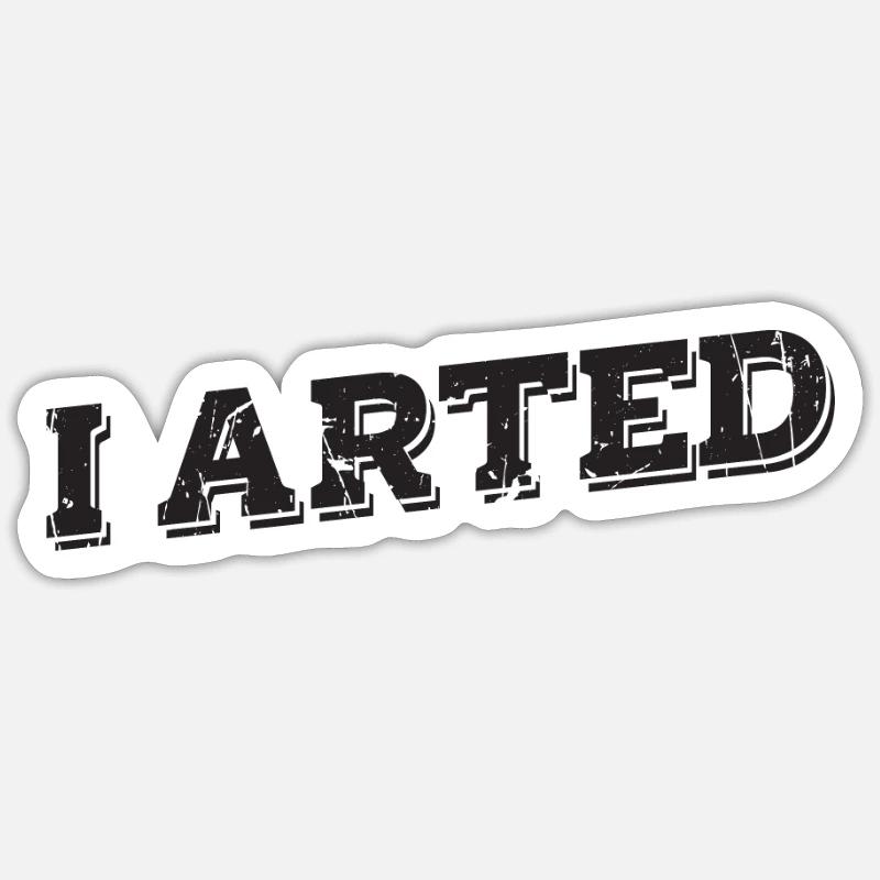 I arted - Comic - Sticker Größe S (10 x 10 cm) - Mattweiß