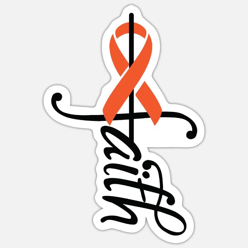 Ribbon COPD-Bewusstsein - Sticker Größe S (10 x 10 cm) - Mattweiß