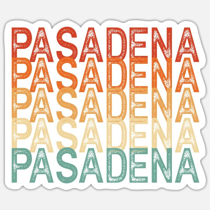 Pasadena - Sticker taille S (10 x 10 cm) - blanc mat