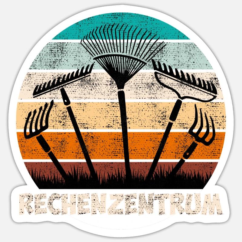 Rechenzentrum Garten - Sticker Größe S (10 x 10 cm) - Mattweiß