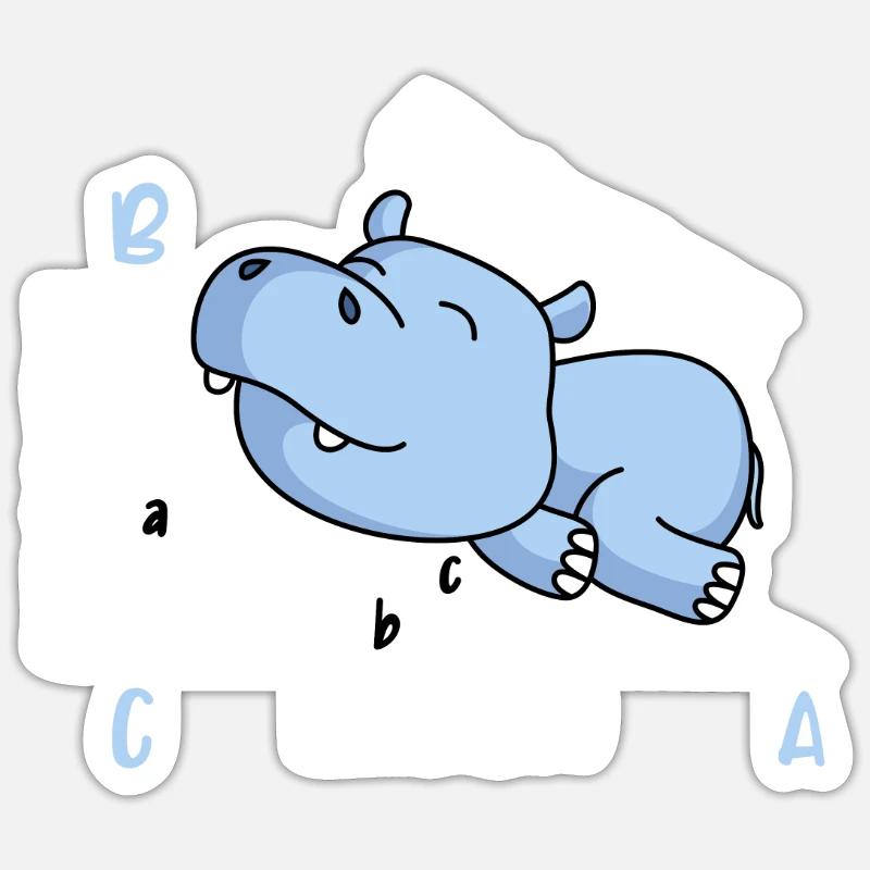 Hippotenuse Professeur de mathématiques Fun Math - Sticker taille S (10 x 10 cm) - blanc mat