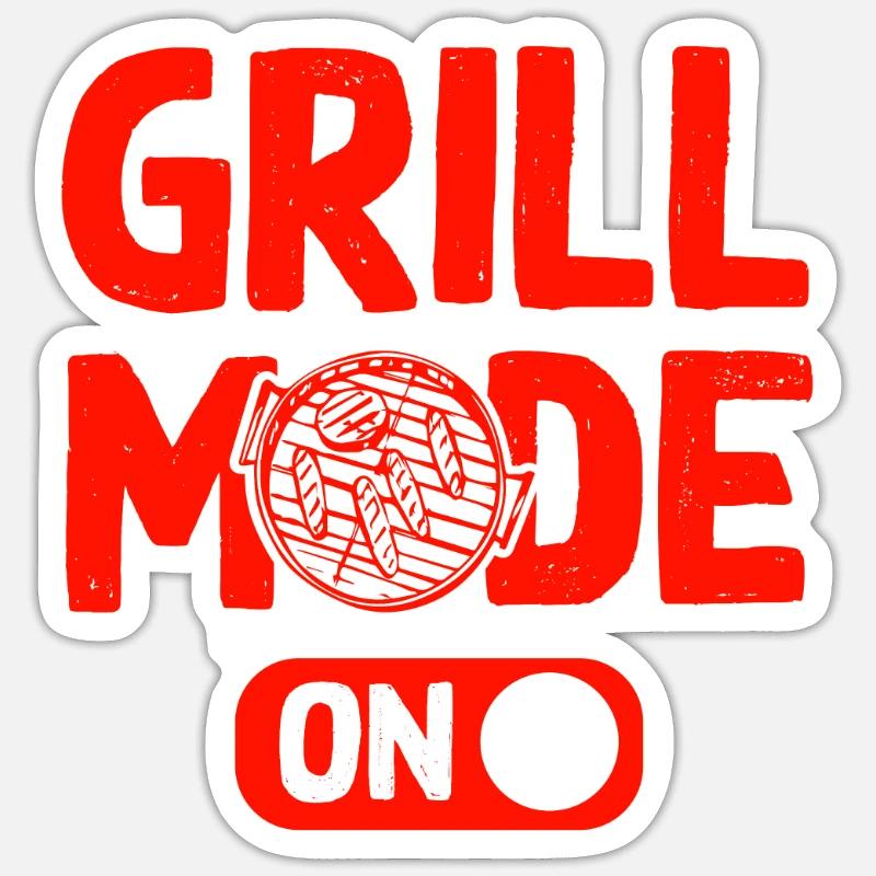 mode grill activé Sticker taille S (10 x 10 cm)