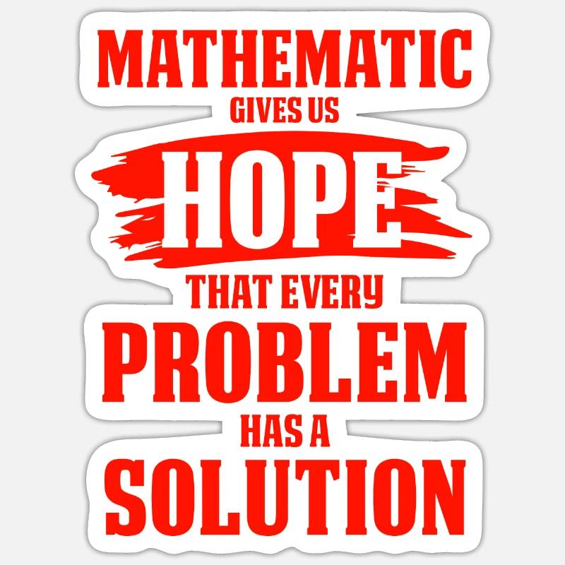 mathematics - Sticker size S (10 x 10 cm) - white matte