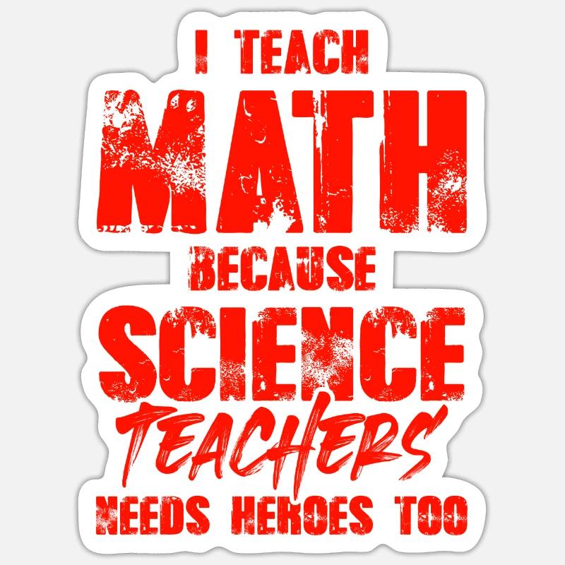 mathematik lehrer - Sticker Größe S (10 x 10 cm) - Mattweiß
