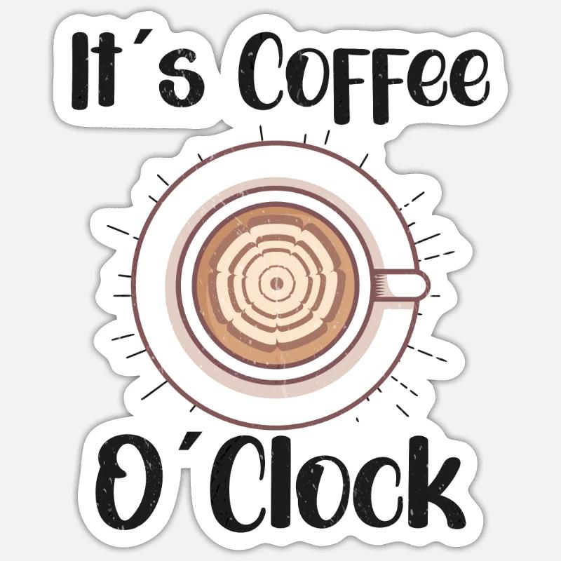 Coffee Lover Caffeine Molecule Java Latte Espresso Sticker Größe S (10 x 10 cm)