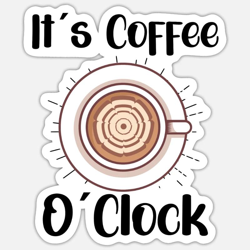 Coffee Lover Caffeine Molecule Java Latte Espresso Sticker Größe S (10 x 10 cm)