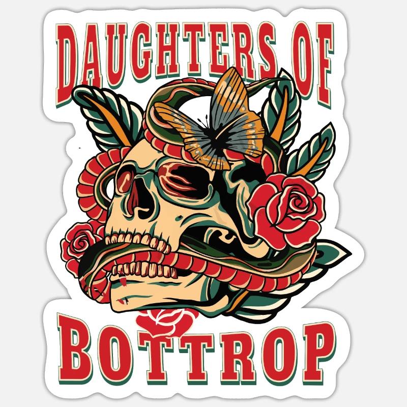 Bottrop Power-Frau filles de Bottrop - Sticker taille S (10 x 10 cm) - blanc mat