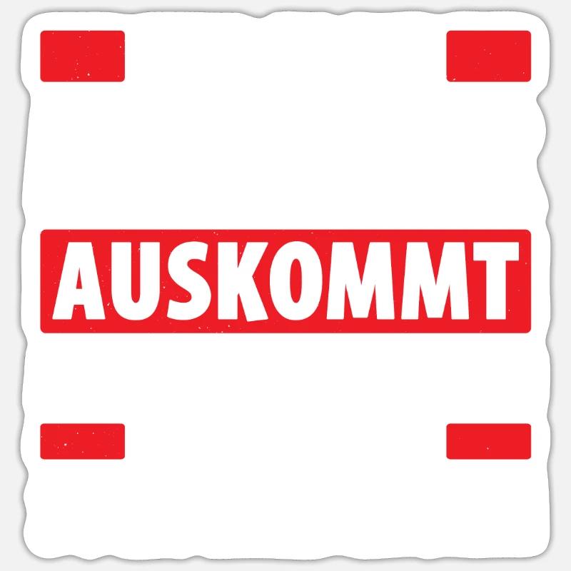 Wer Nicht Mit Mir Auskommt Muss Eben Noch Ein Biss - Sticker Größe S (10 x 10 cm) - Mattweiß