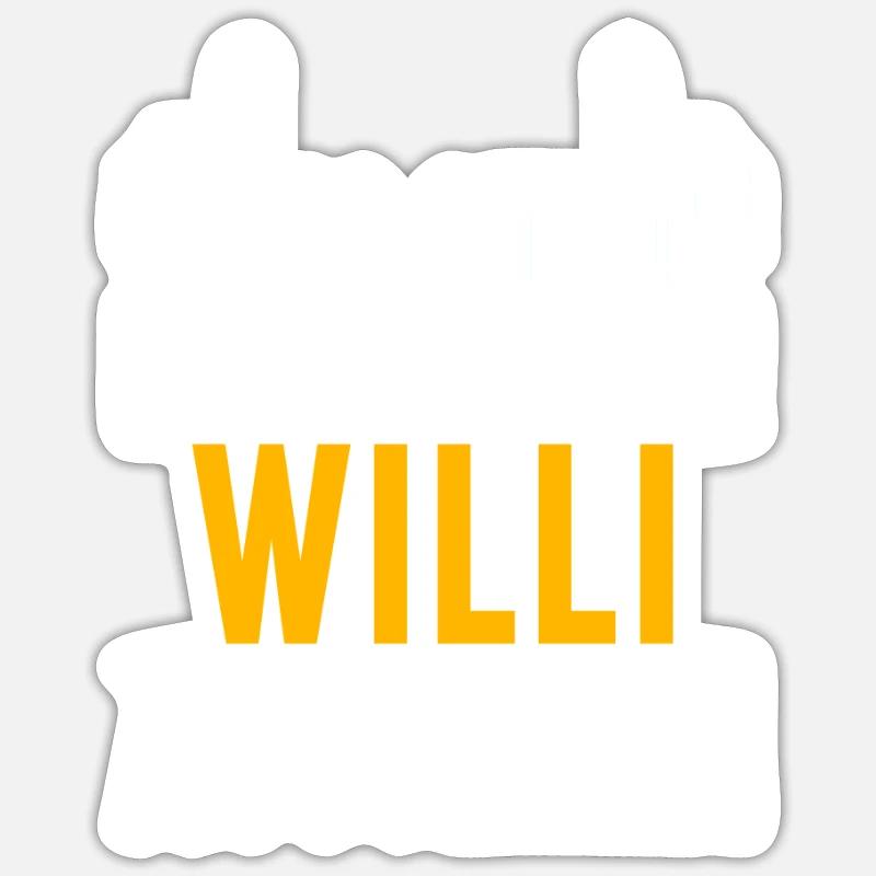 Willi Vorname Name Geschenk - Sticker Größe S (10 x 10 cm) - Mattweiß