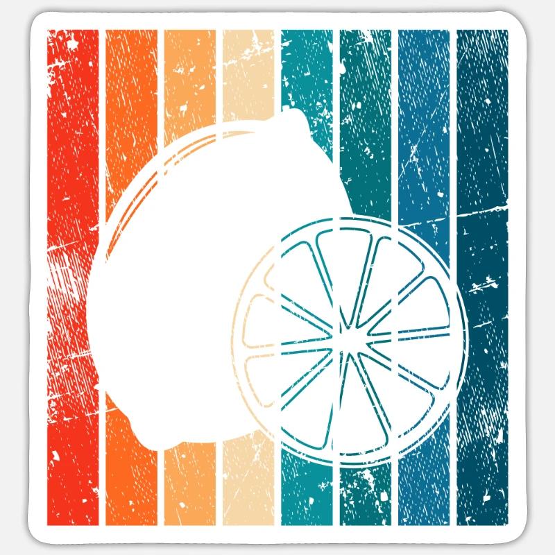 Lemon Fruit Lover Retro Lemonade Gift idea Sticker size S (10 x 10 cm)