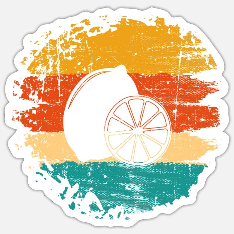 Lemon Fruit Lover Retro Lemonade Gift idea Sticker size S (10 x 10 cm)