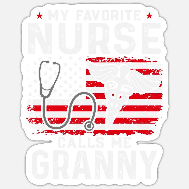 INFIRMIÈRE Infirmière - Sticker taille S (10 x 10 cm) - blanc mat