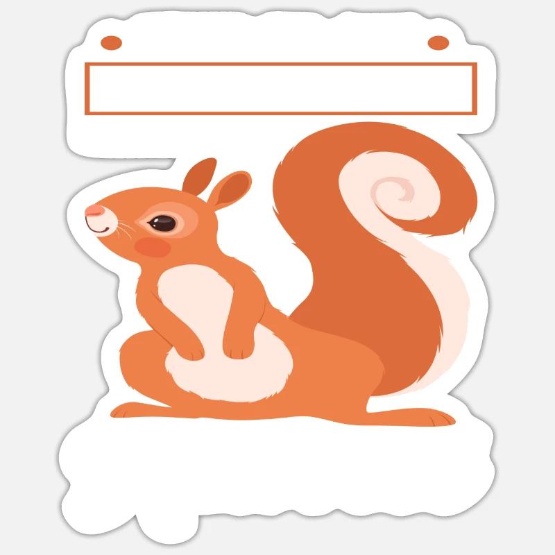 Süßes Eichhörnchen Kostüm Sticker Größe S (10 x 10 cm)
