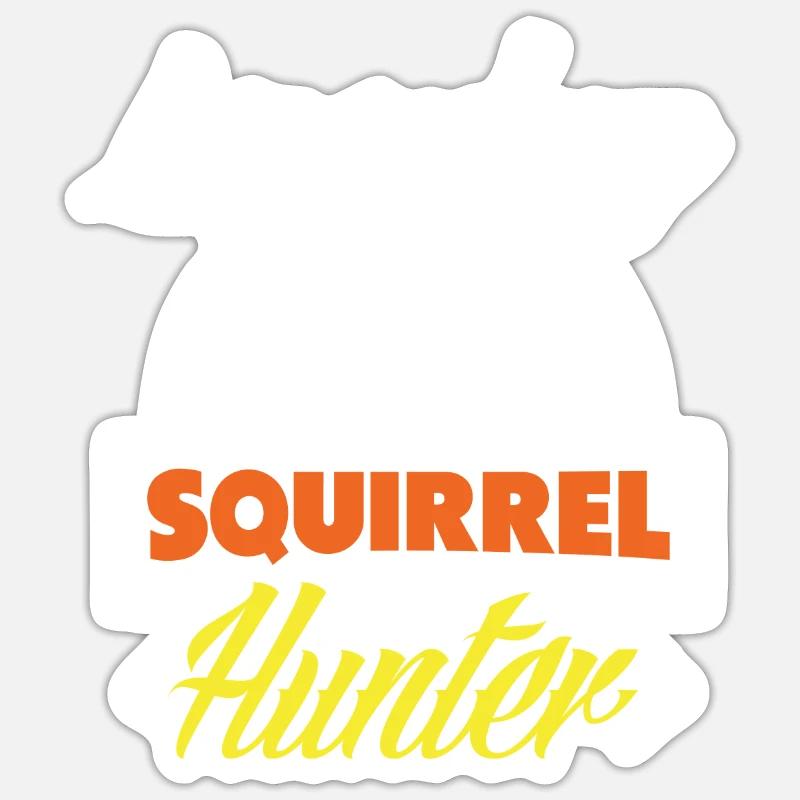 Squirrel Hunter - Sticker size S (10 x 10 cm) - white matte