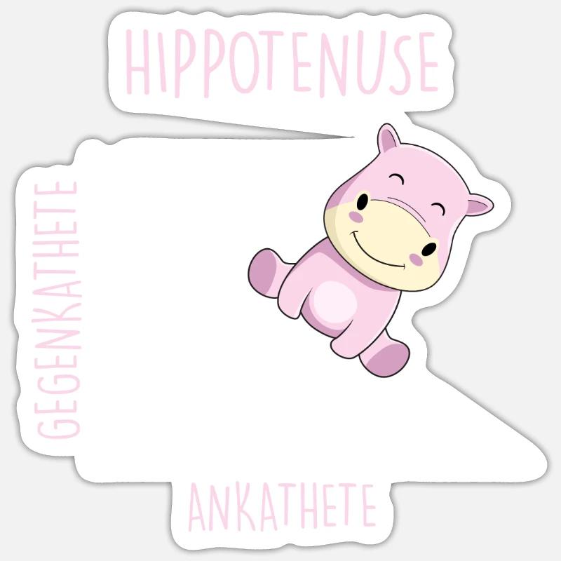 Hippotenuse Math Teacher Sticker size S (10 x 10 cm)