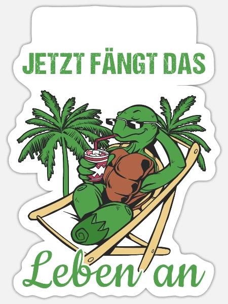 Rentnerin Jetzt Fängte Das Leben An Rente - Sticker Größe S (10 x 10 cm) - Mattweiß