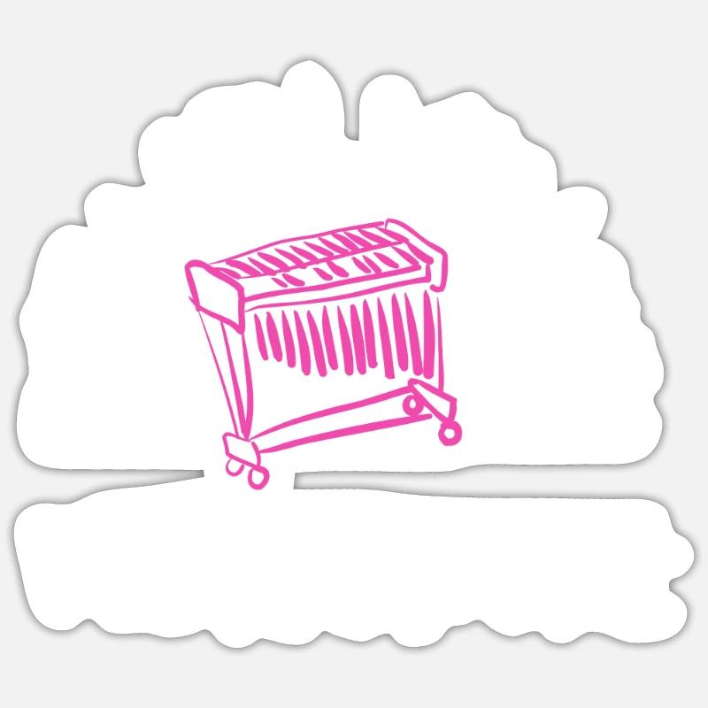 Vibraphone Mom Marimba Ninja And Mallet - Sticker Größe S (10 x 10 cm) - Mattweiß