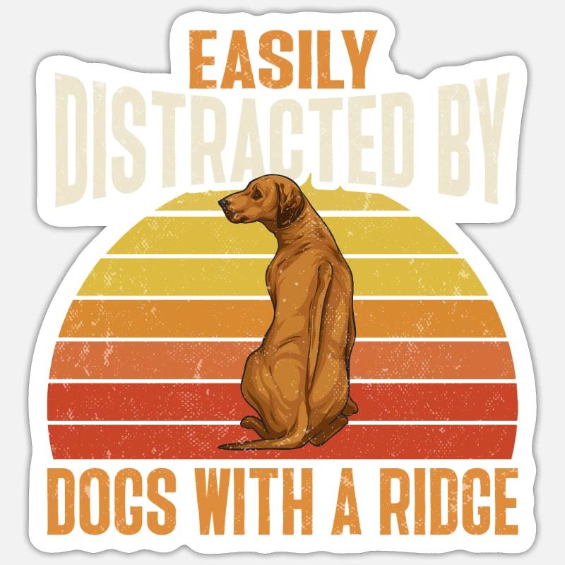 Rhodesian Ridgeback Hund - Sticker Größe S (10 x 10 cm) - Mattweiß