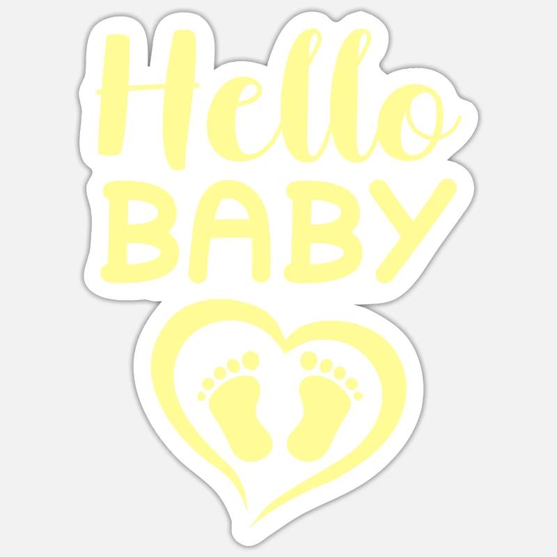 Bonjour chéri - Sticker taille S (10 x 10 cm) - blanc mat