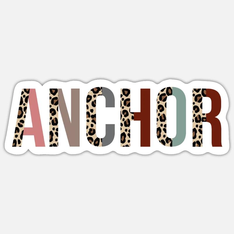 Ancre - Sticker taille S (10 x 10 cm) - blanc mat