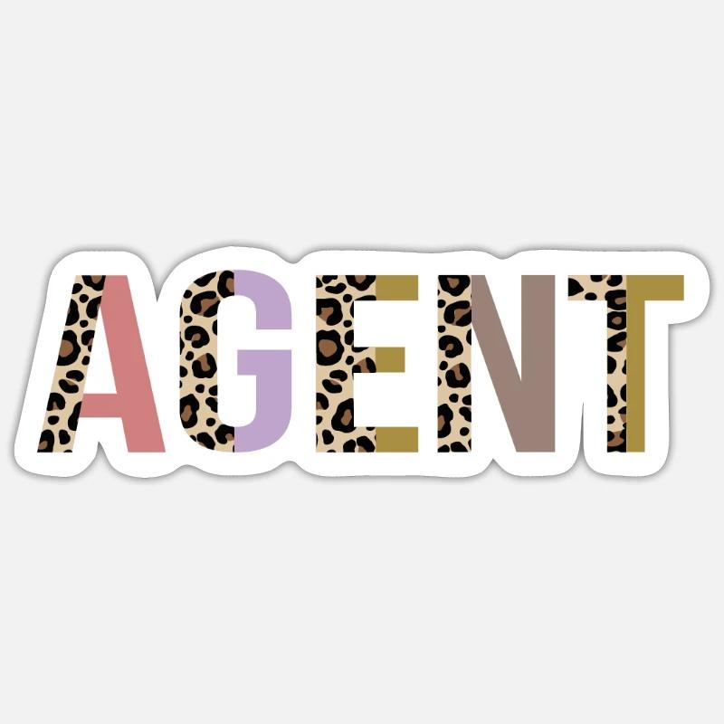 Agent - Sticker taille S (10 x 10 cm) - blanc mat
