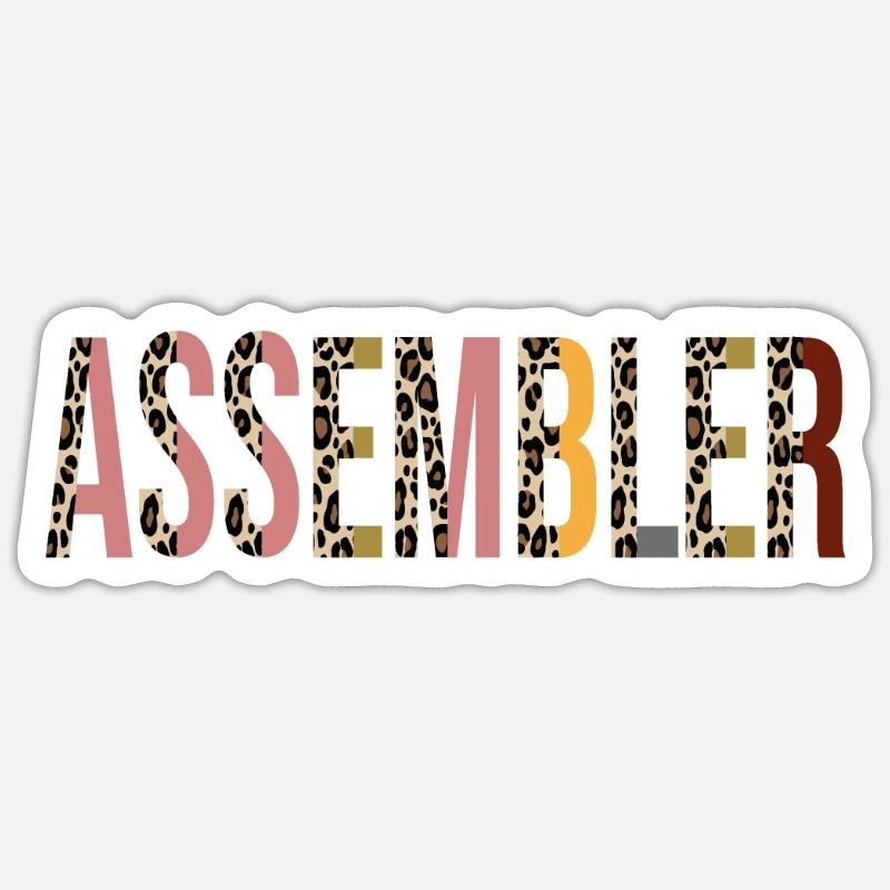 Assembler - Sticker Größe S (10 x 10 cm) - Mattweiß