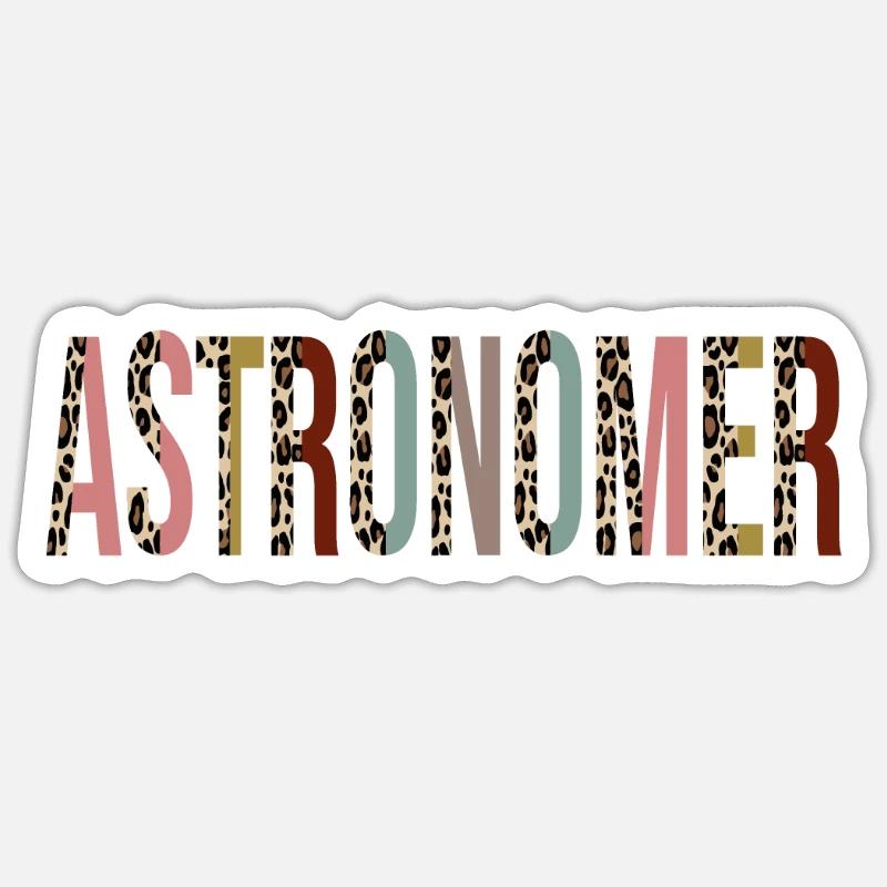 Astronom - Sticker Größe S (10 x 10 cm) - Mattweiß
