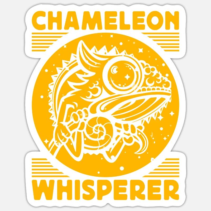 Chameleon Whisperer - Sticker size S (10 x 10 cm) - white matte