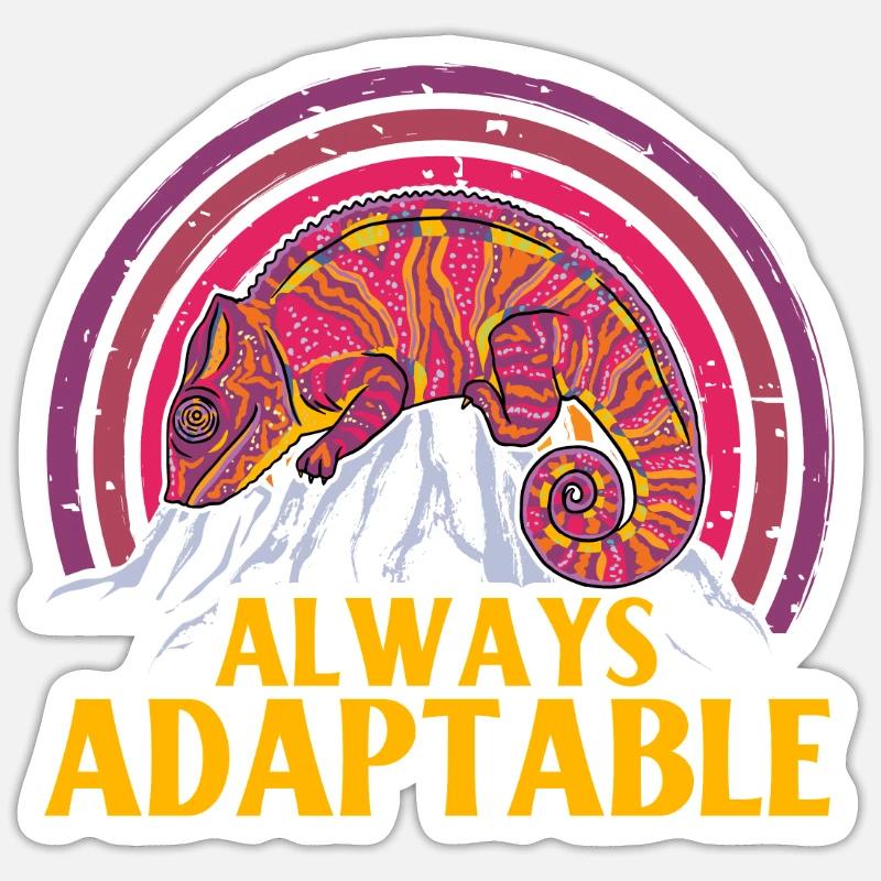 Always adaptable - Sticker Größe S (10 x 10 cm) - Mattweiß