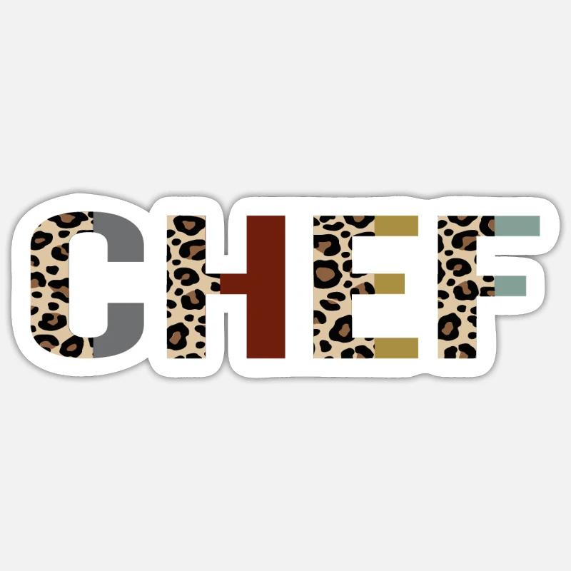 Chef - Sticker size S (10 x 10 cm) - white matte