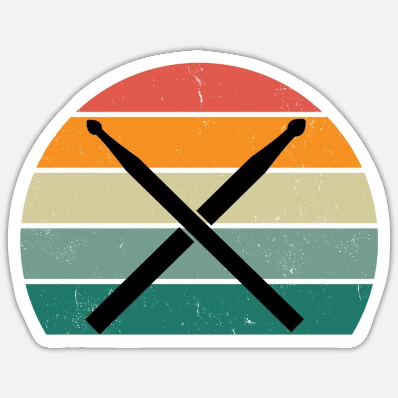 Drummer Drum Drummer Drummer Drums - Sticker size S (10 x 10 cm) - white matte
