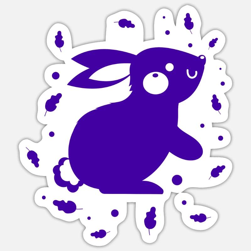 Rabbit - Rabbit - Nature Conservation Sticker size S (10 x 10 cm)