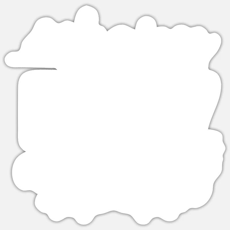 Crazy chiot chien dame Sticker taille S (10 x 10 cm)