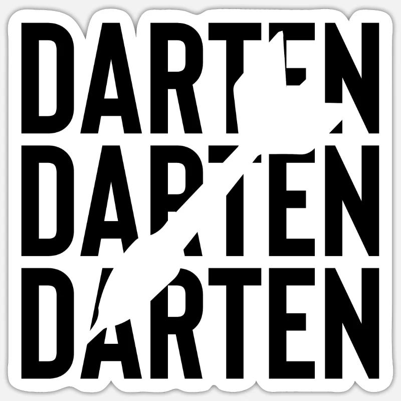 Darten - - Sticker Größe S (10 x 10 cm) - Mattweiß