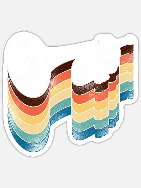 Trumpet Player Retro Vintage - Sticker Größe S (10 x 10 cm) - Mattweiß
