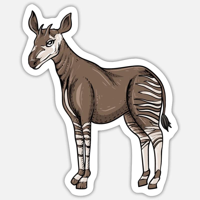 Okapi I girafe de la forêt tropicale pour Sticker taille S (10 x 10 cm)