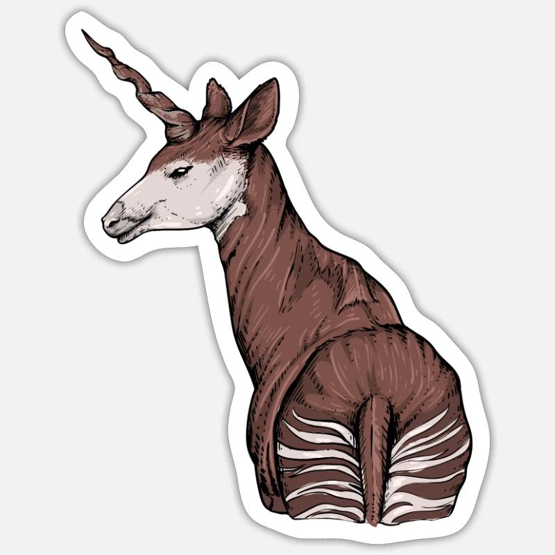 Okapi I Forest Giraffe from the Rainforest for Sticker size S (10 x 10 cm)