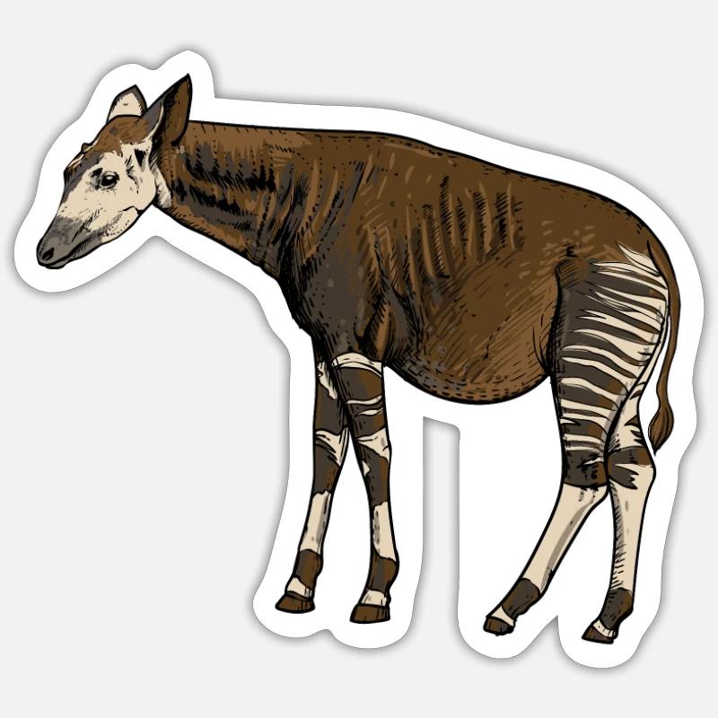 Okapi I forest giraffe from the rainforest for Sticker size S (10 x 10 cm)