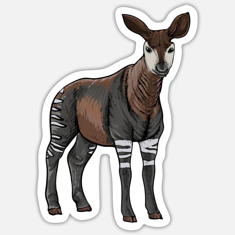 Okapi I forest giraffe from the rainforest for Sticker size S (10 x 10 cm)