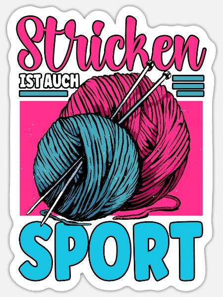 Häkeln - Sticker Größe S (10 x 10 cm) - Mattweiß