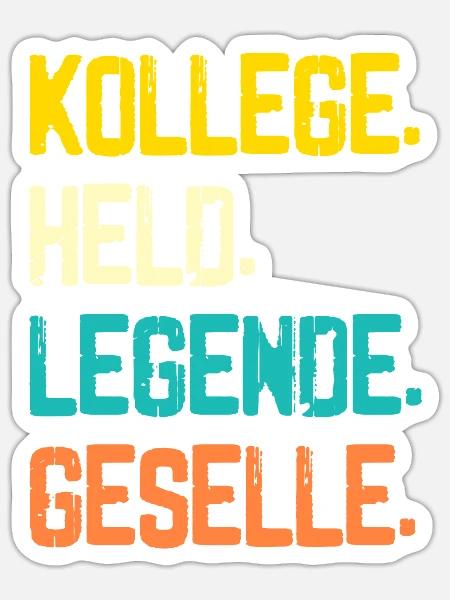 Geselle 2023 Geselle Geselle bestanden Geschenk - Sticker Größe S (10 x 10 cm) - Mattweiß