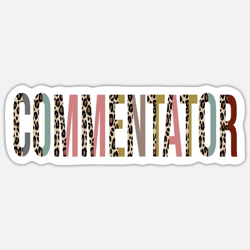 Commentator Sticker size S (10 x 10 cm)