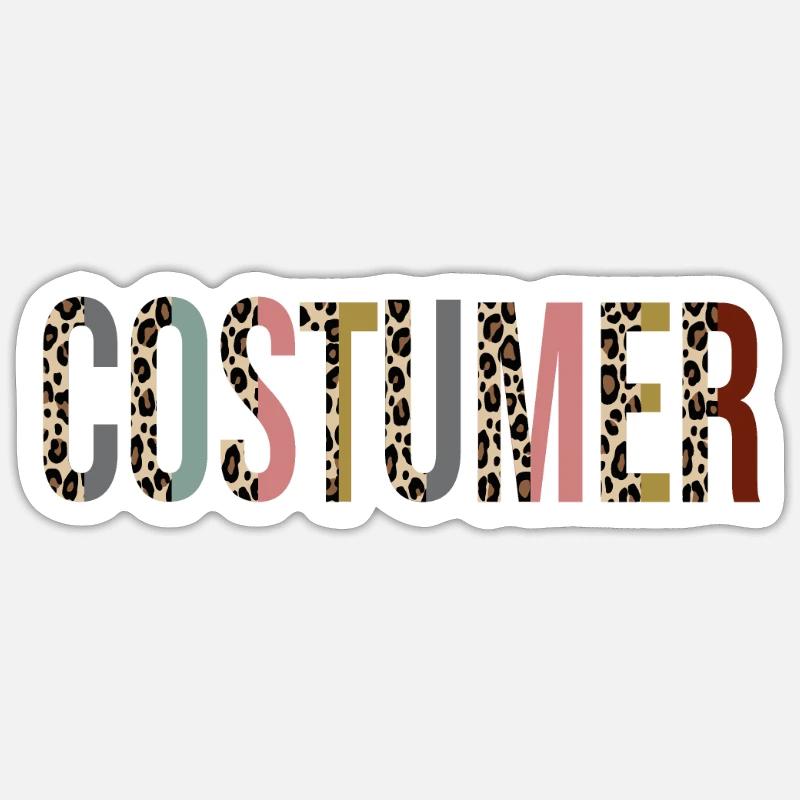 Costumer - Sticker size S (10 x 10 cm) - white matte