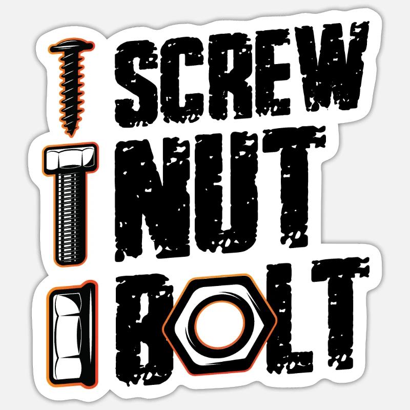 Mécanicien de boulon d’écrou à vis Sticker taille S (10 x 10 cm)