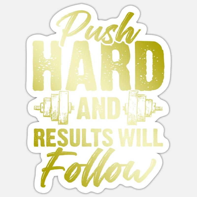 conditionnement physique d’entraînement dur - Sticker taille S (10 x 10 cm) - blanc mat